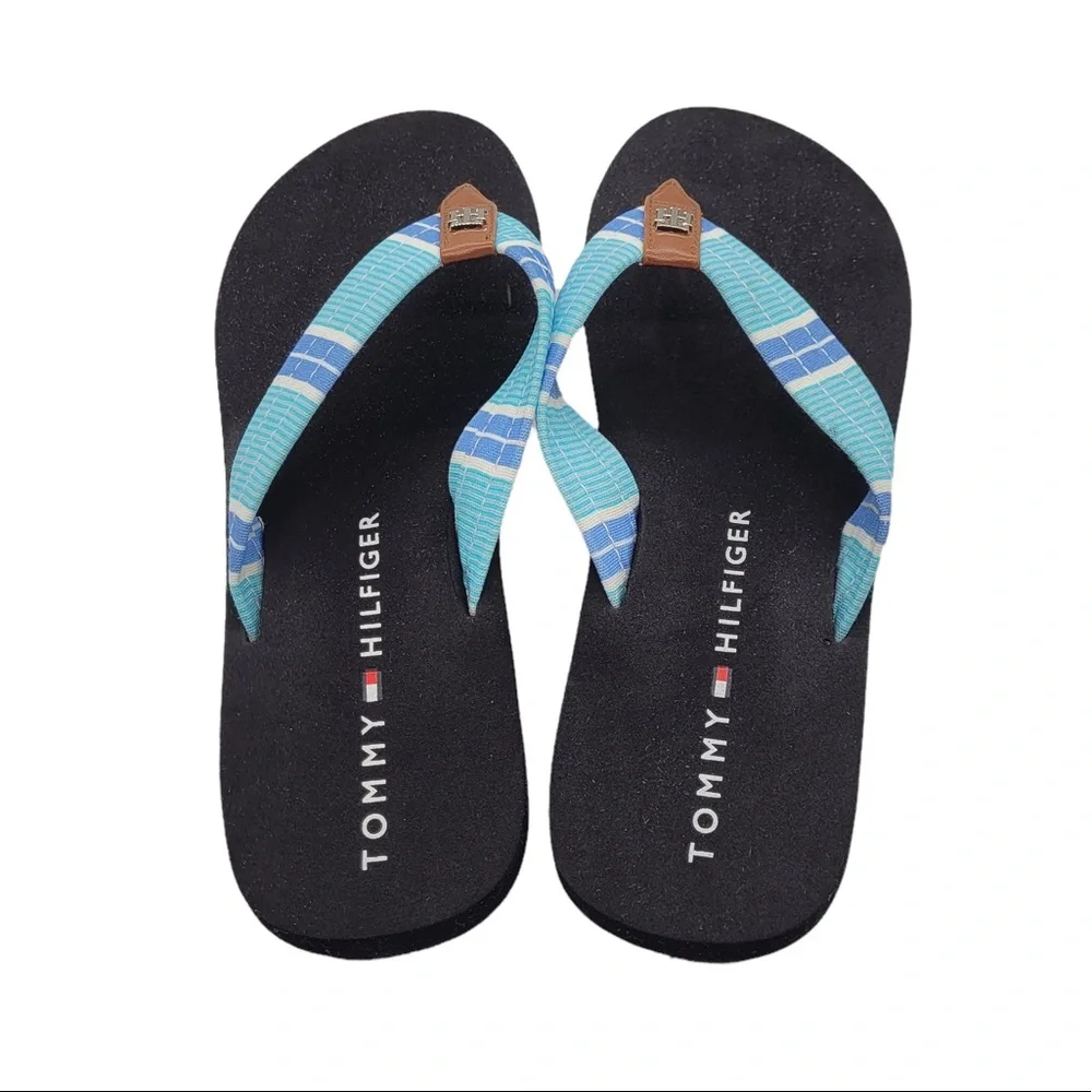 NWOT Tommy Hilfiger Women’s Miami Prep Canvas Flip Flop Size 8 - Picture 4 of 11